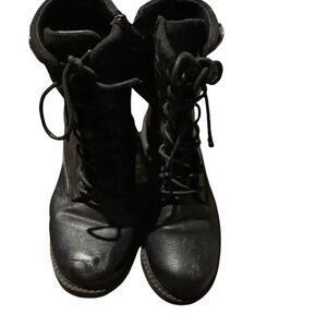 ID Required size 8W Black Women's Lace-Up Boots new never worn